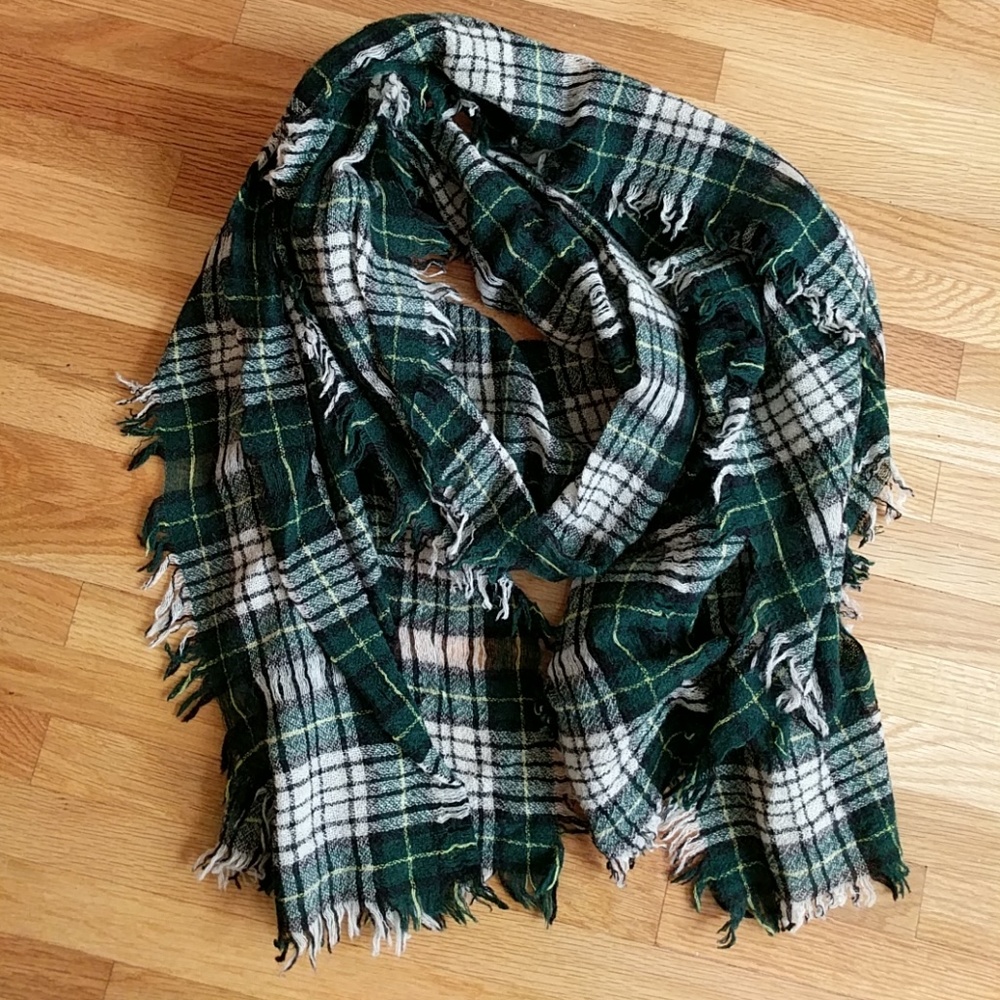 Madewell shadow block plaid scarf